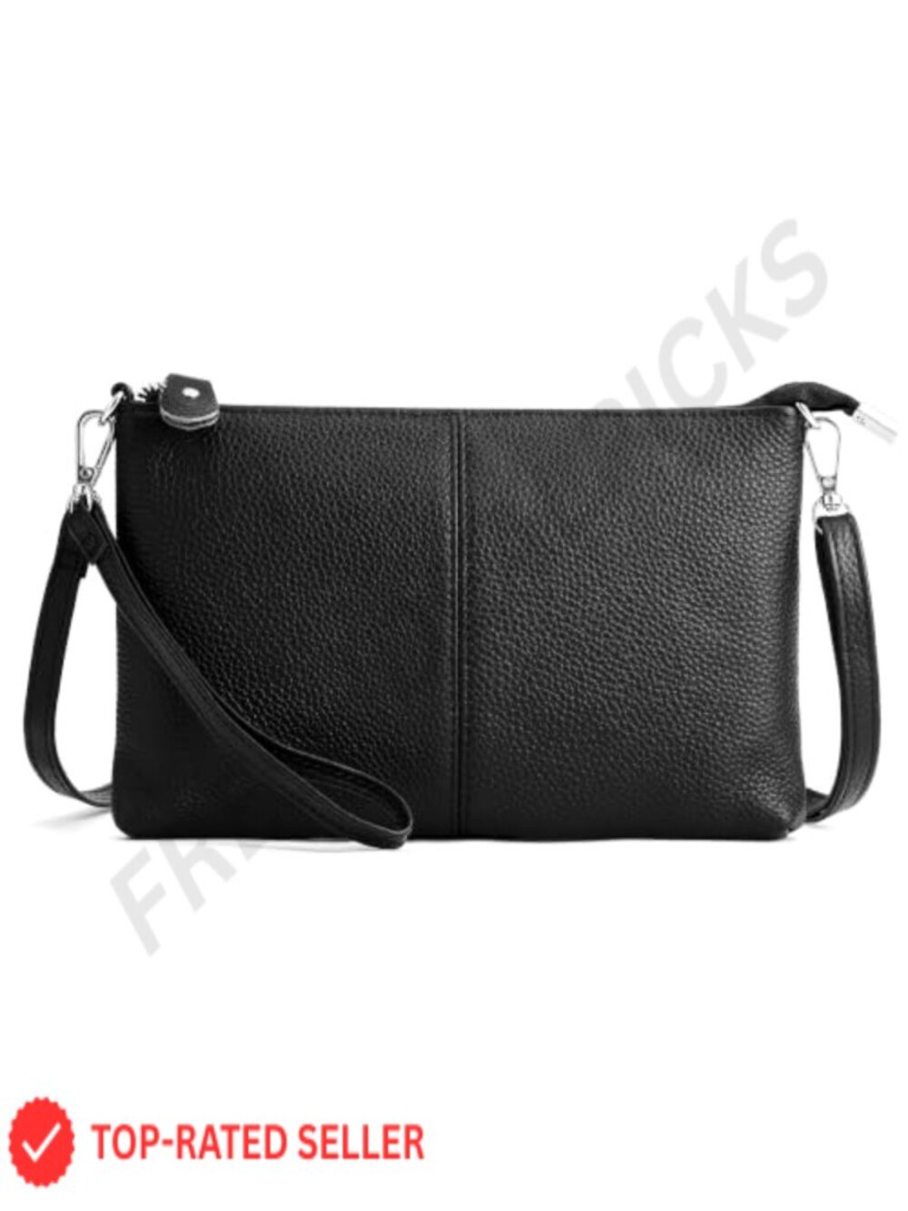 Genuine Leather Crossbody Bag Wristlet Purse RFID Blocking Small Handbag